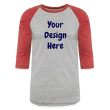 Baseball T-Shirt - heather gray/red