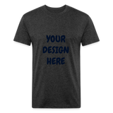 Fitted Cotton/Poly T-Shirt by Next Level - heather black