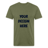 Fitted Cotton/Poly T-Shirt by Next Level - heather military green