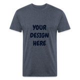 Fitted Cotton/Poly T-Shirt by Next Level - heather navy