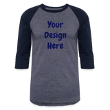 Baseball T-Shirt - heather blue/navy