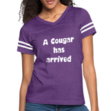 Women’s Vintage Sport T-Shirt - vintage purple/white
